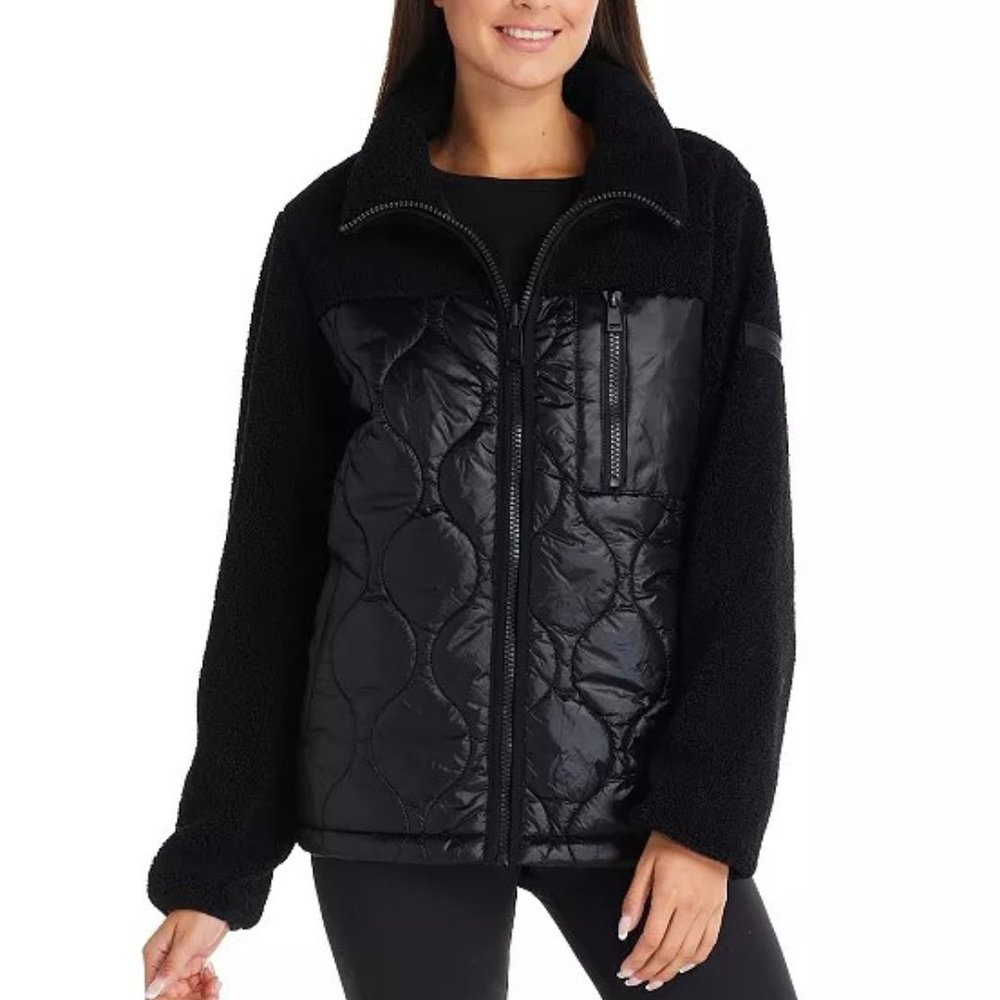 NEW Koolaburra Mixed Media Fleece Jacket M